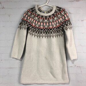 Genuine Kids OshKosh Girls thick sweater dress Fair Isle size 4T